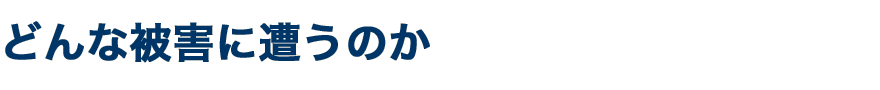 どんな被害に遭うのか