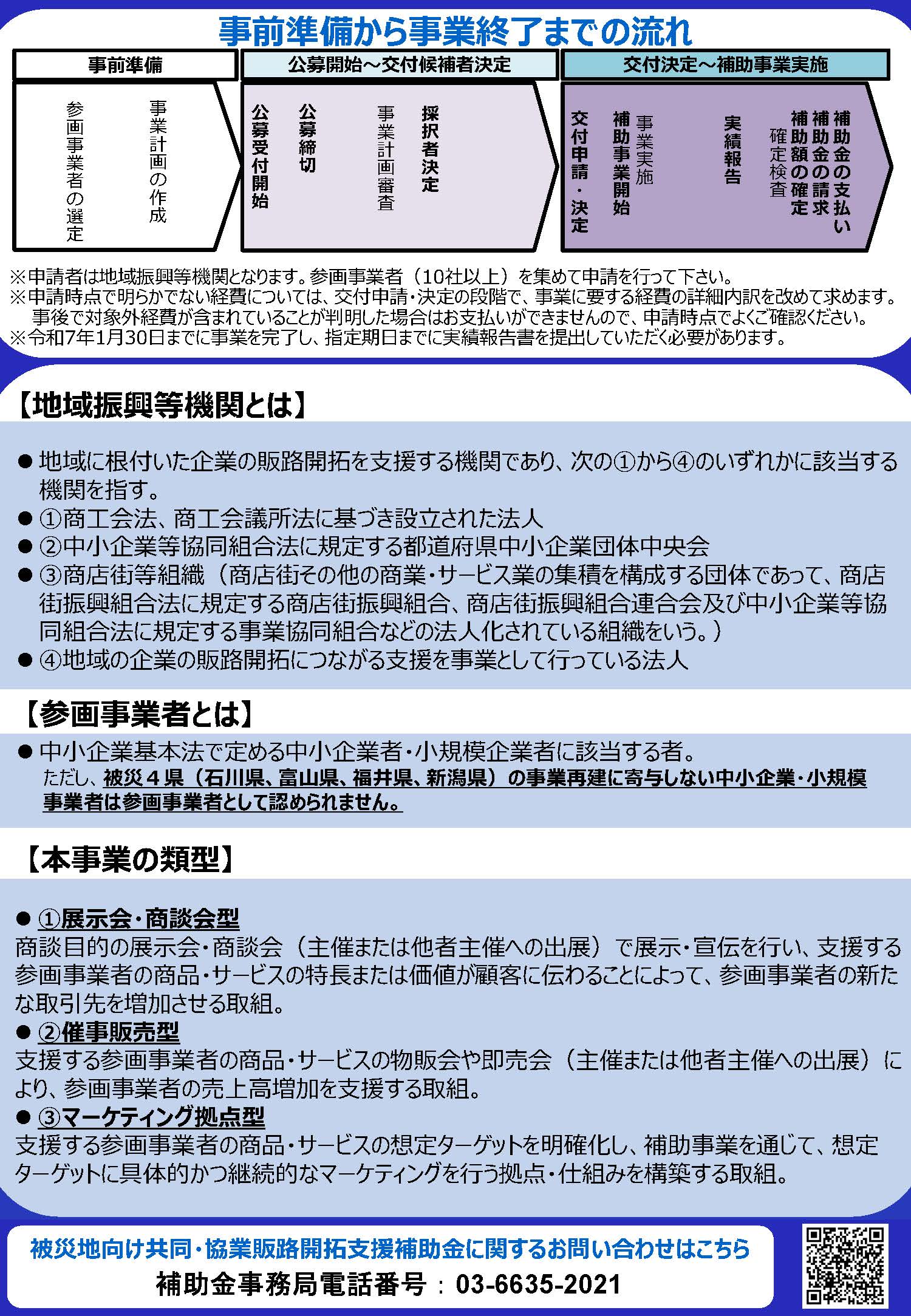 本日より能登半島地震「被災地向け共同・協業販路開拓支援補助金