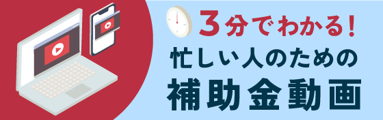 3分でわかる!忙しい人のための補助金動画